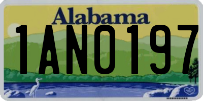 AL license plate 1AN0197
