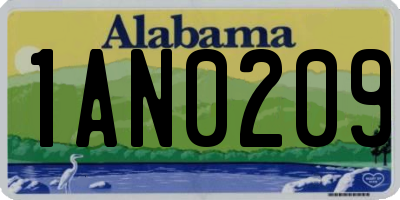 AL license plate 1AN0209
