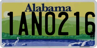 AL license plate 1AN0216