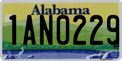 AL license plate 1AN0229