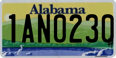 AL license plate 1AN0230