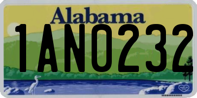 AL license plate 1AN0232