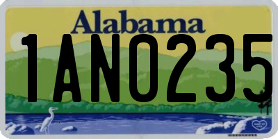 AL license plate 1AN0235