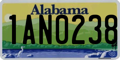 AL license plate 1AN0238