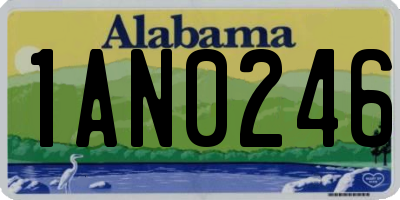 AL license plate 1AN0246
