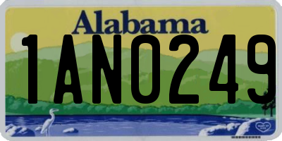 AL license plate 1AN0249