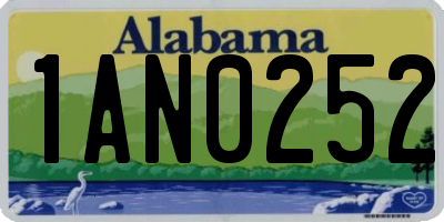 AL license plate 1AN0252