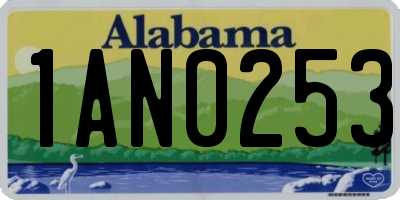 AL license plate 1AN0253