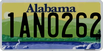AL license plate 1AN0262