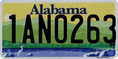 AL license plate 1AN0263