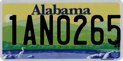 AL license plate 1AN0265
