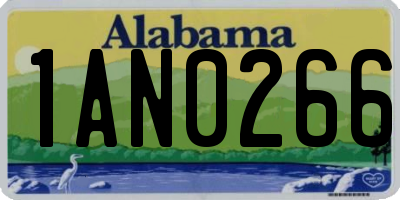 AL license plate 1AN0266