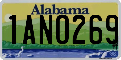 AL license plate 1AN0269