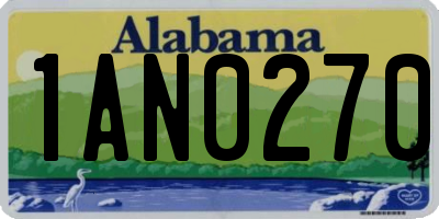 AL license plate 1AN0270