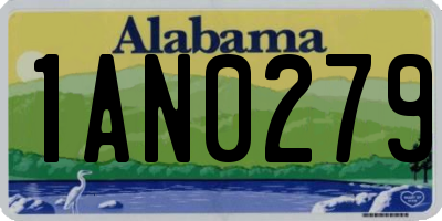 AL license plate 1AN0279