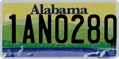 AL license plate 1AN0280