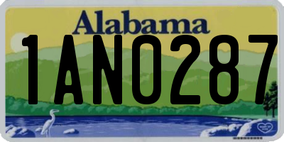 AL license plate 1AN0287