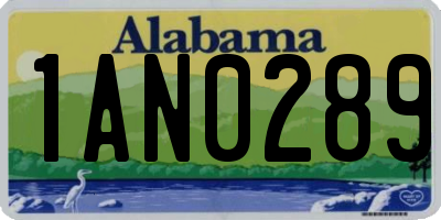 AL license plate 1AN0289