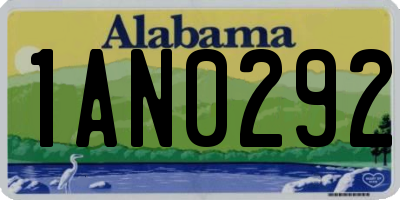 AL license plate 1AN0292