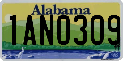AL license plate 1AN0309