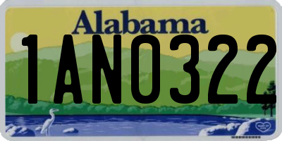 AL license plate 1AN0322