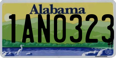 AL license plate 1AN0323