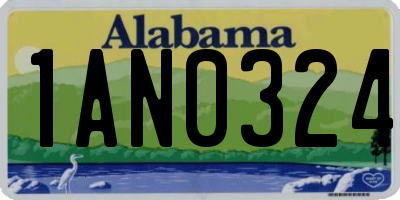 AL license plate 1AN0324