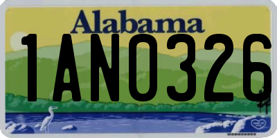 AL license plate 1AN0326