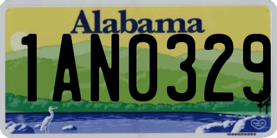 AL license plate 1AN0329