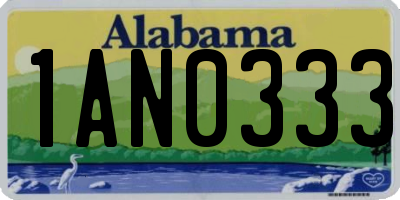 AL license plate 1AN0333
