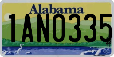 AL license plate 1AN0335