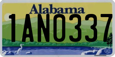 AL license plate 1AN0337