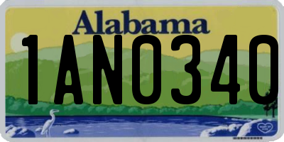 AL license plate 1AN0340