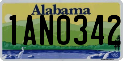 AL license plate 1AN0342