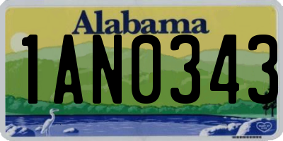 AL license plate 1AN0343
