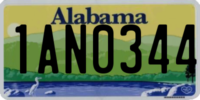 AL license plate 1AN0344