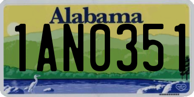 AL license plate 1AN0351
