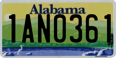 AL license plate 1AN0361