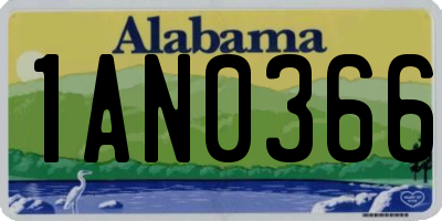 AL license plate 1AN0366