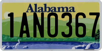 AL license plate 1AN0367