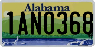AL license plate 1AN0368