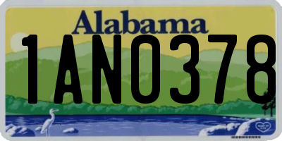 AL license plate 1AN0378