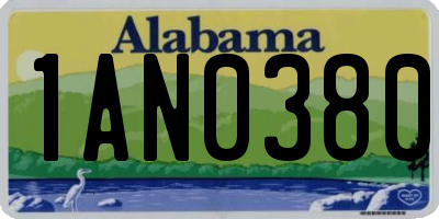 AL license plate 1AN0380