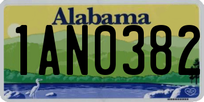 AL license plate 1AN0382