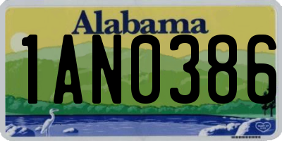AL license plate 1AN0386