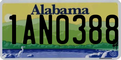 AL license plate 1AN0388