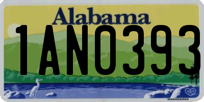 AL license plate 1AN0393