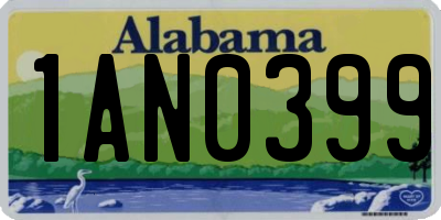 AL license plate 1AN0399