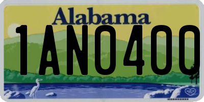 AL license plate 1AN0400