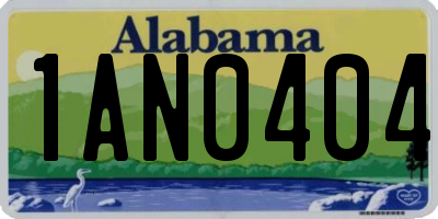AL license plate 1AN0404
